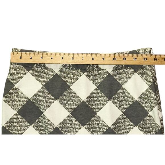 NWT The Limited Checkered Gray & White Lined Pencil Skirt Size 4 - Picture 2 of 6